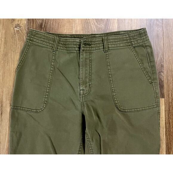 PrAna Pants Women’s 6 Olive Green Flat Front Straight Casual Pockets Outdoor EUC - Picture 7 of 11